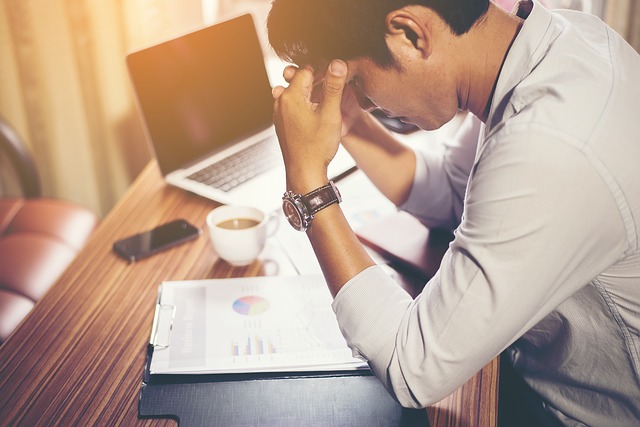A man who stressed with accounting