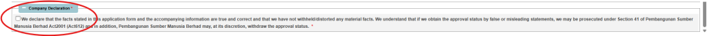 tick the check box