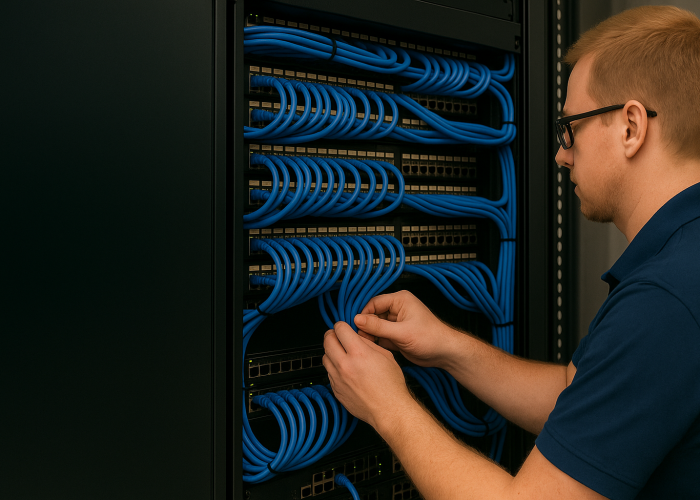 network cabling service a guy do a network cabling service