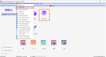 payroill SQL Payroll software screenshoot